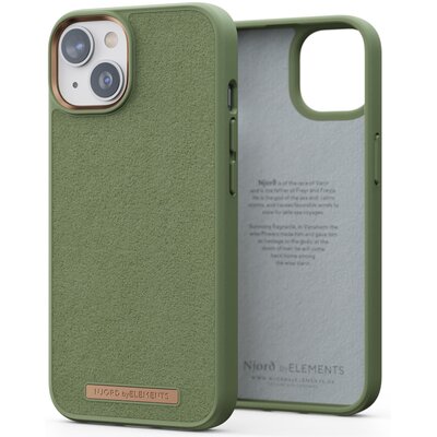 Njord by Elements Etui zamszowe do iPhone 14 Plus Olive Comfort+