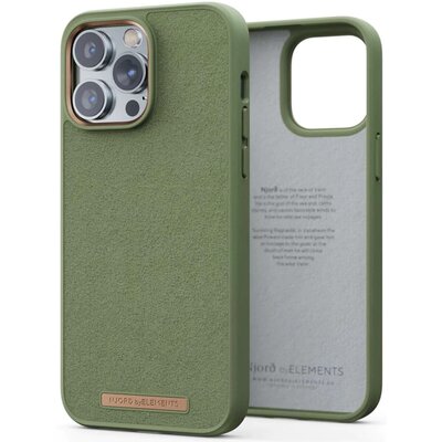 Njord by Elements Etui zamszowe do iPhone 14 Pro Olive Comfort+