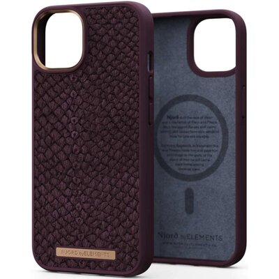 Njord by Elements Etui ze skóry łososia do iPhone 14 rdzawy