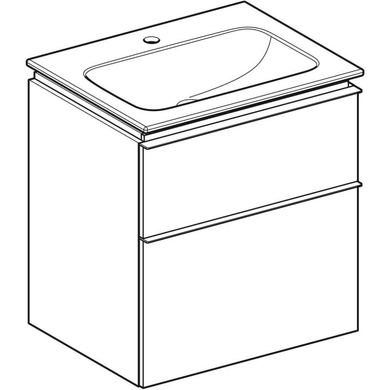 Geberit iCon Zestaw Umywalka meblowa z szafką podumywalkową 60x48 cm biały/biały połysk/biały mat 502.335.01.1 