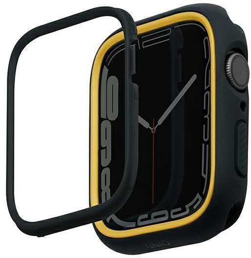 UNIQ etui Moduo Apple Watch Series 4/5/6/7/8/SE 40/41mm czarny-musztardowy/midnight-mustard