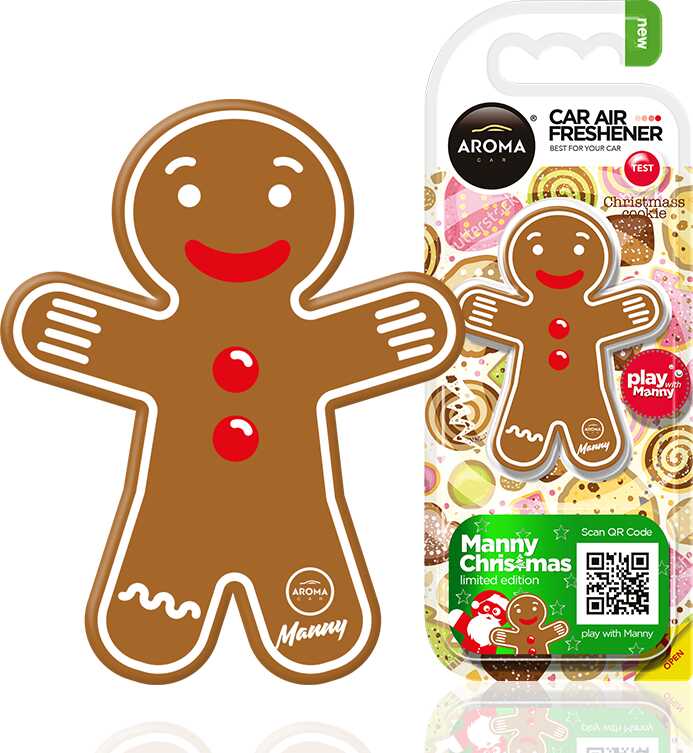 AROMA CAR MANNY - COOKIE CIASTKO - Gingerbread Odświeżacz do samochodu