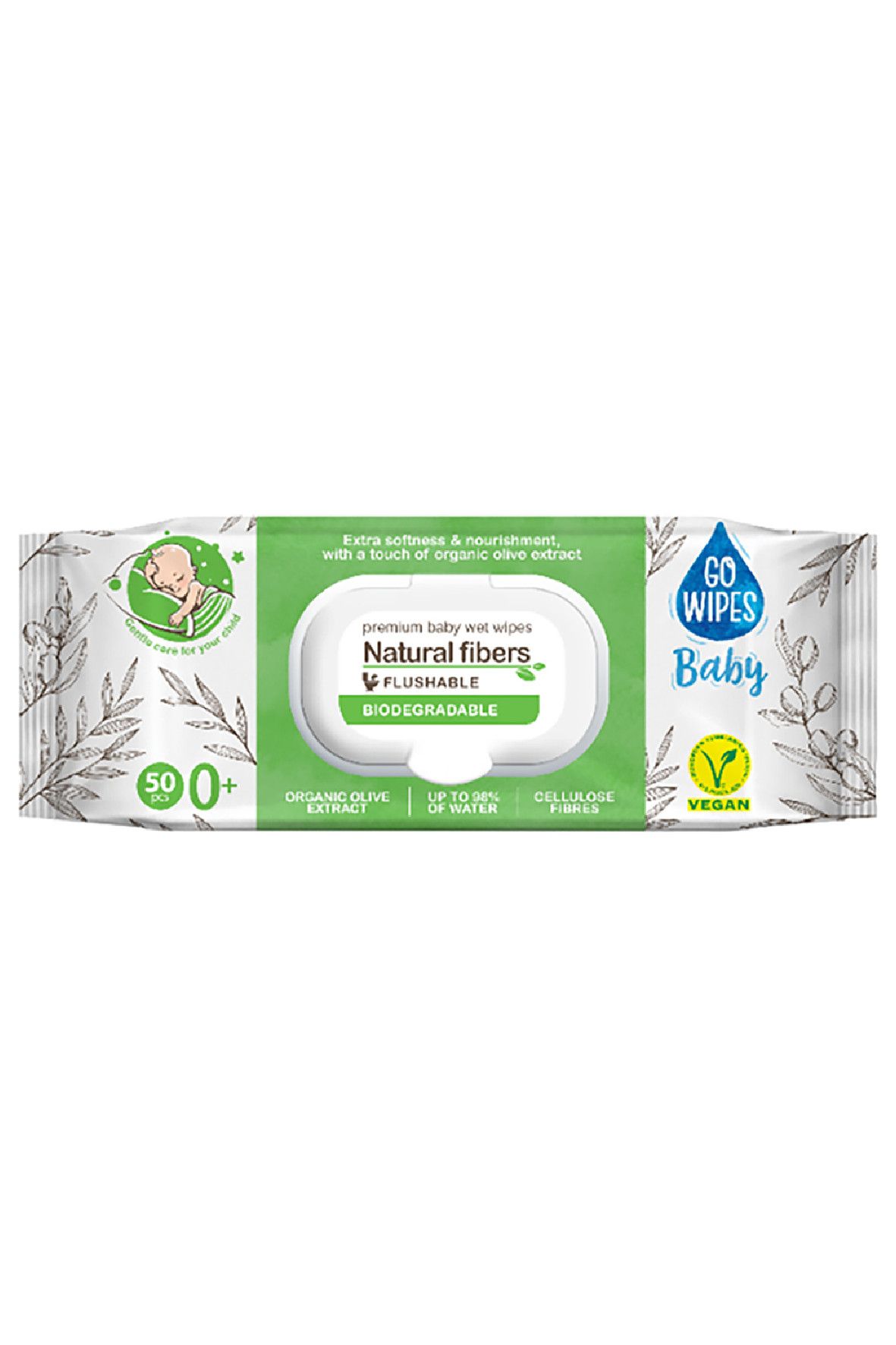 Go Wipes chusteczki nawilżające organic 50 szt.