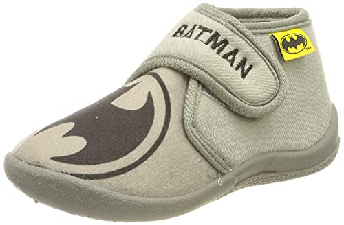 CERDÁ LIFE'S LITTLE MOMENTS, Kapcie Domowe Dziecięcy Rzep Śmieszne Batman Kształt Boot z 100% Bawełną i Antypoślizgową podeszwą, Szary, 27 EU, Szary