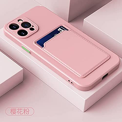 Miękkie silikonowe etui na telefon komórkowy iPhone 14 Pro Max Wallet Card Holder Cover, Rosa, Modny, prosty i zaawansowany