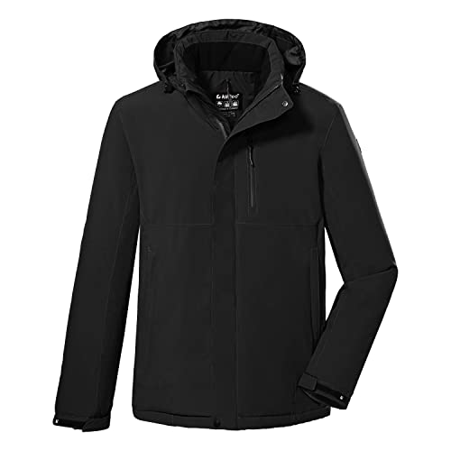 Killtec Męska kurtka outdoorowa/kurtka funkcyjna z zwijanym kapturem KOW 68 MN JCKT, czarna, 3XL, 38648-000