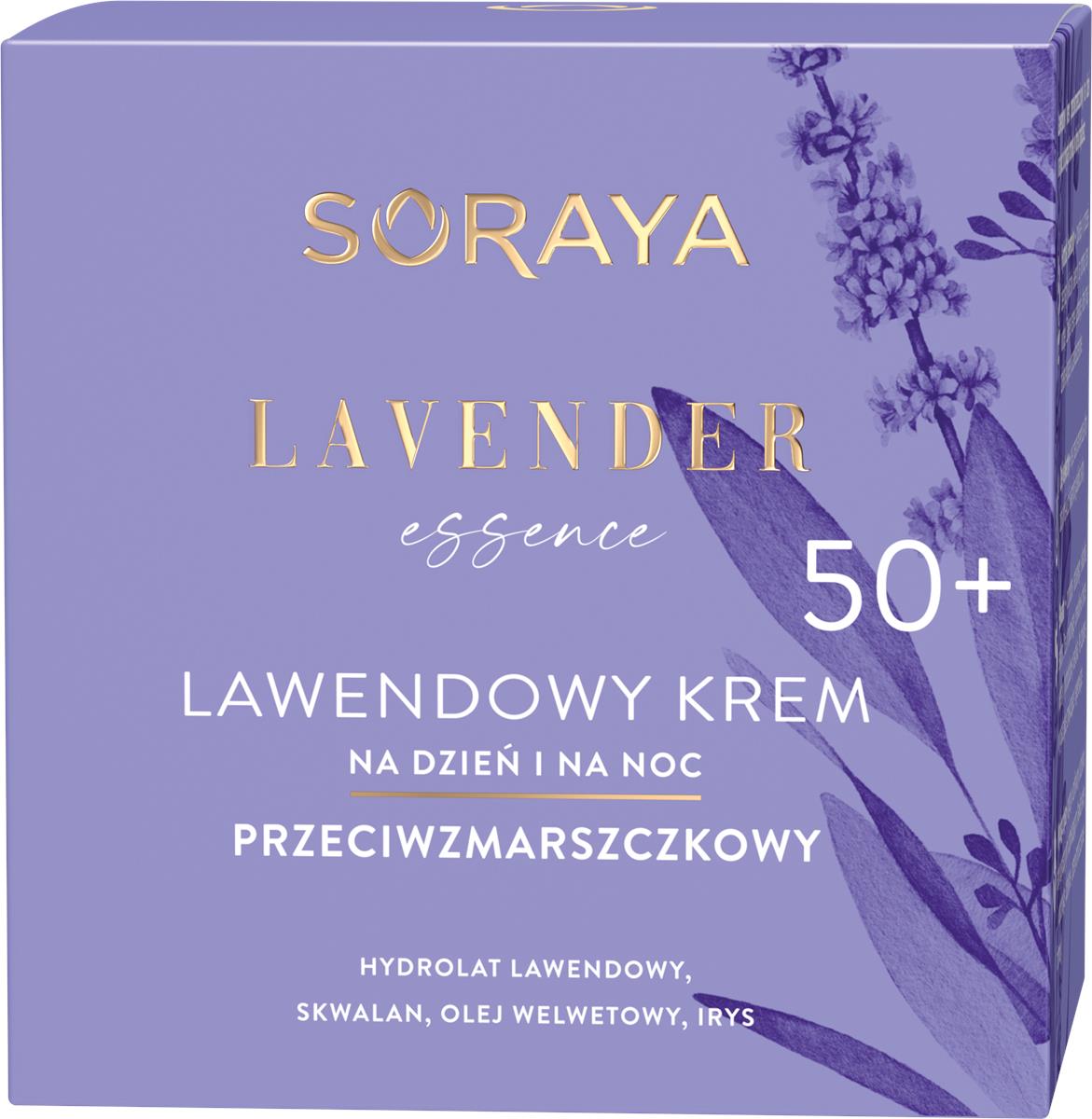 Soraya LAVENDER ESSENCE Odżywczy krem przeciwzmarszczkowy na dzień i na noc 50+ 50 ml