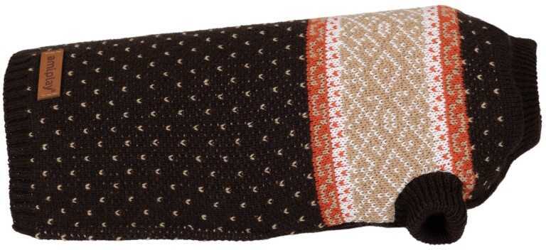 AMIPLAY - Sweterek dla psa BERGEN 19cm brązowy