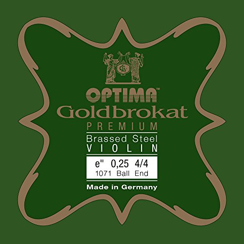 Optima Struny skrzypcowe złoty brokat Premium 1/16 E 0,28 S x-twardy