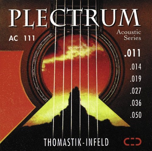 Thomastik Einzelsaite G .008 Stahl blank, vermessingt P08 für Akustikgitarre Plectrum Acoustic Series Satz AC210; Spectrum Satz SB210 (12-string set); E-Gitarre Power-Brights Satz PB108