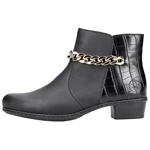 Rieker Damskie sztyblety Y0772, Black Black Y0772 01, 37 EU