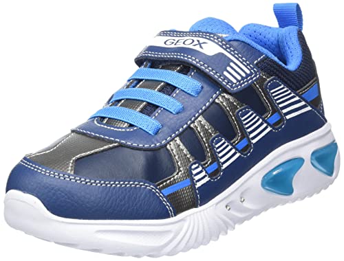 Geox Chłopięce J Assister Boy B sneakersy, Navy Lt Blue, 24 EU