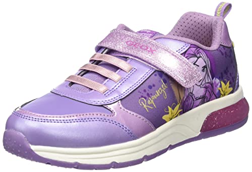 Geox Dziewczęce J Spaceclub Girl E sneakersy, liliowy żółty, 24 EU