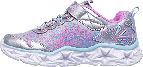 Skechers 10920l Dziewczęce Sneakersy, Wielokolorowy/Srebrny, 30 EU