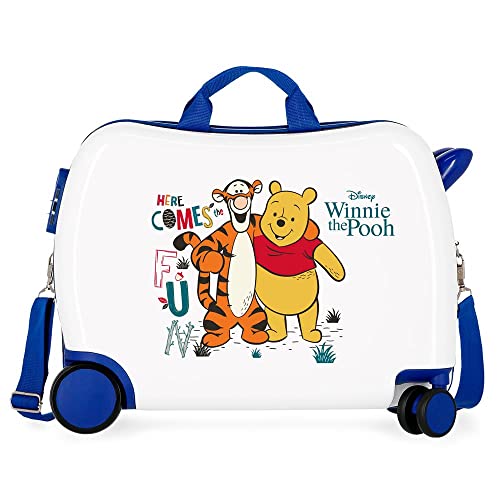 Disney Kubuś Puchatek walizka dla dzieci biała 50 x 39 x 20 cm sztywne ABS kombinowane zamknięcie boczne 34 l 1,8 kg 4 koła