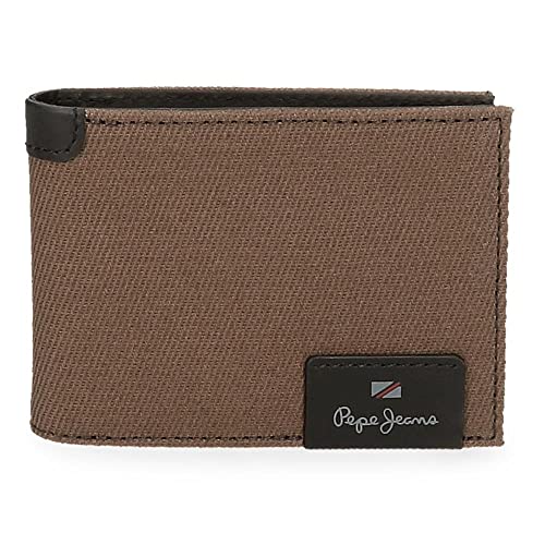 Pepe Jeans Hilltop, Akcesoria Podróżne Portfel Mężczyzna, Brązowy, Pojedynczy