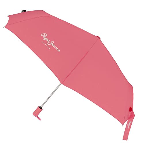 Pepe Jeans Macy Czerwony Poliester Składany Parasol z aluminiową laską, Czerwony, Parasol