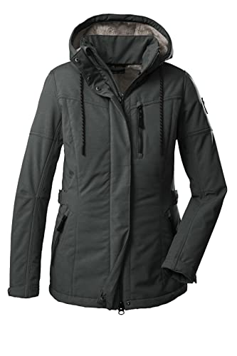 G.I.G.A. DX (GIGEQ damska kurtka softshell z odpinanym kapturem GW 26 WMN SFTSHLL JCKT, ciemnoniebiesko-zielona, 36, 38545-000