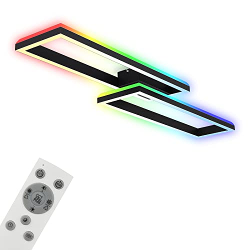 Briloner Sufitowa LED Frame 2-pkt. RGBW backlight czarna