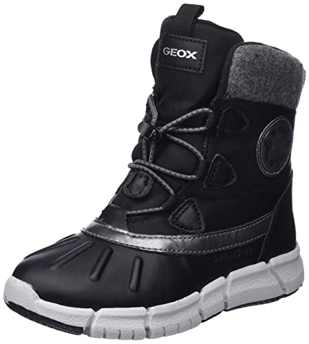 Geox Dziewczęce J Flexyper Girl B AB botki, czarny, 34 EU