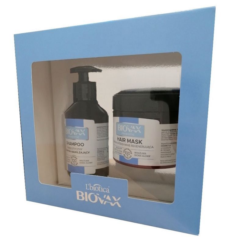 BIOVAX Zestaw Prebiotic Szampon 250 ml, + Maska, 250 ml