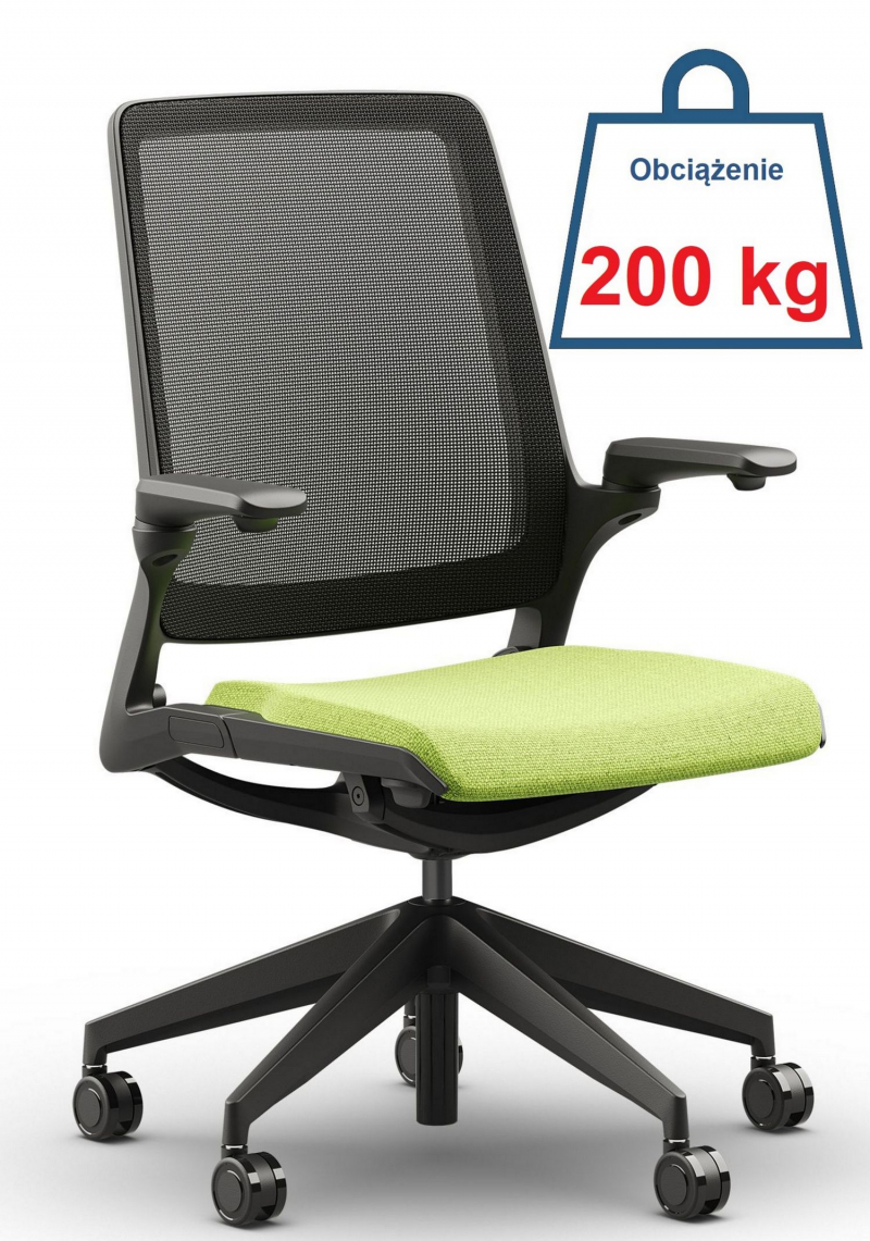 Fotel biurowy SMART SB10N obciążenie do 200 kg/atest do pracy 24/7