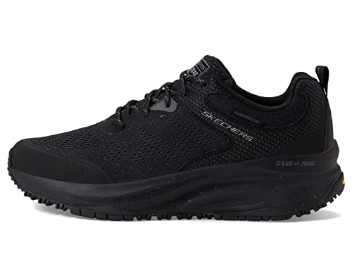 Skechers Męskie trampki 237336 BBK, Czarna siatka, syntetyczna czarna treska, 42 EU