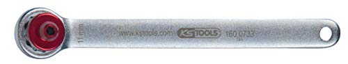 KS Tools 160.0733 Klucz do hamulcowych zaworów odpowietrzających, ekstra krótka, 11 mm, czerwony