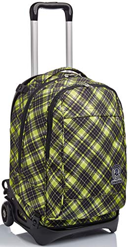 Wózek Invicta New Tech, Tartan, Czarny, Odpinany Plecak 3-w-1