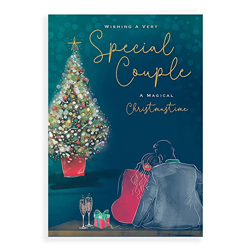 Klasyczna kartka świąteczna specjalna para - 23 x 15 cm - Piccadilly Greetings