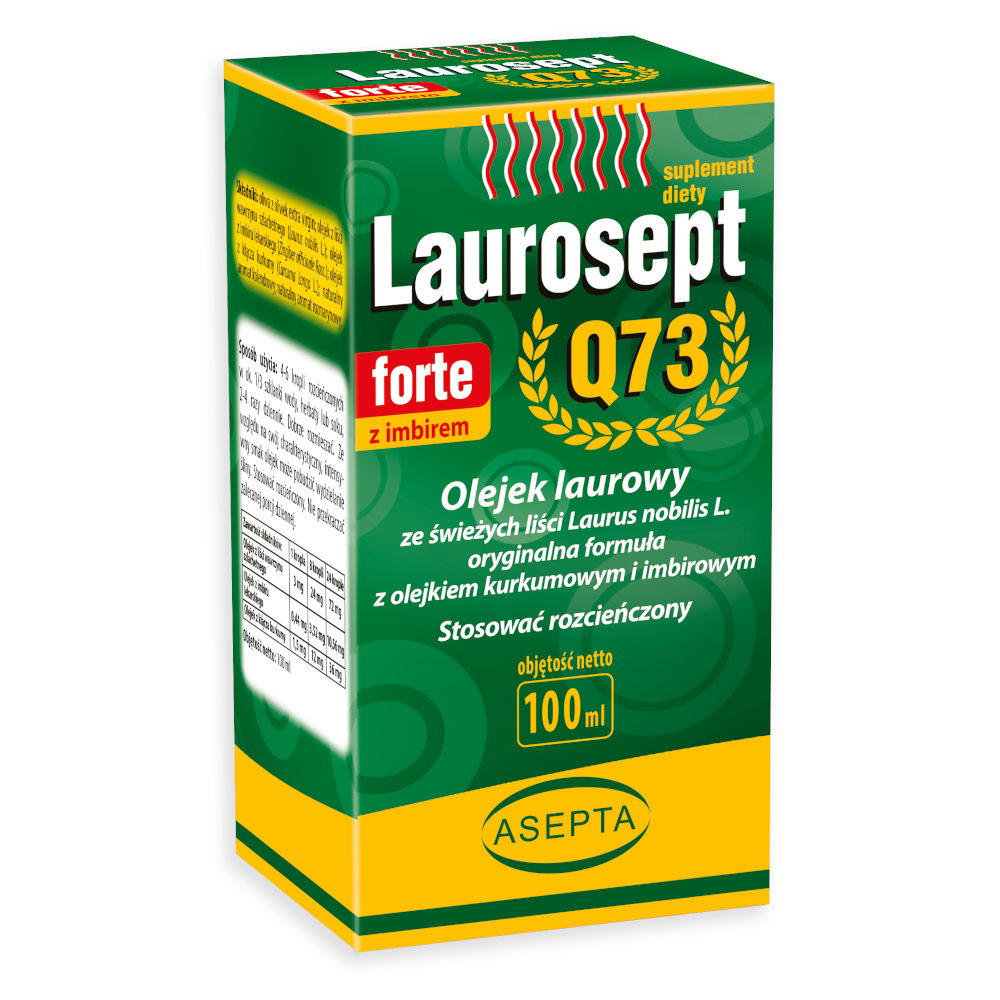 ASEPTA Laurosept FORTE Q73 100ml - Olejek laurowy + olejek z kurkumy i imbiru