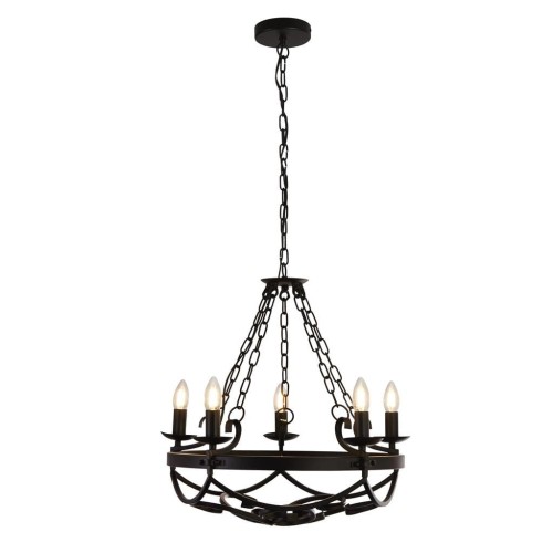Searchlight Żyrandol Cartwheel, 5-punktowy, 54 cm