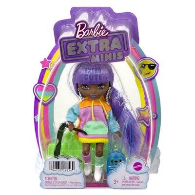 Lalka Barbie Extra Kolorowa bluza Fioletowe włosy HJK66