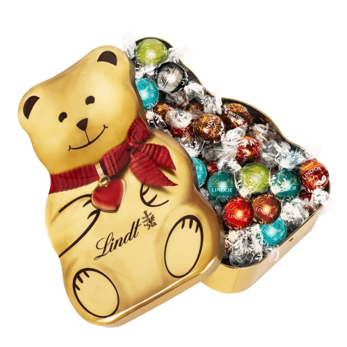 Świąteczna Puszka TEDDY z Pralinami Lindt LINDOR 650g