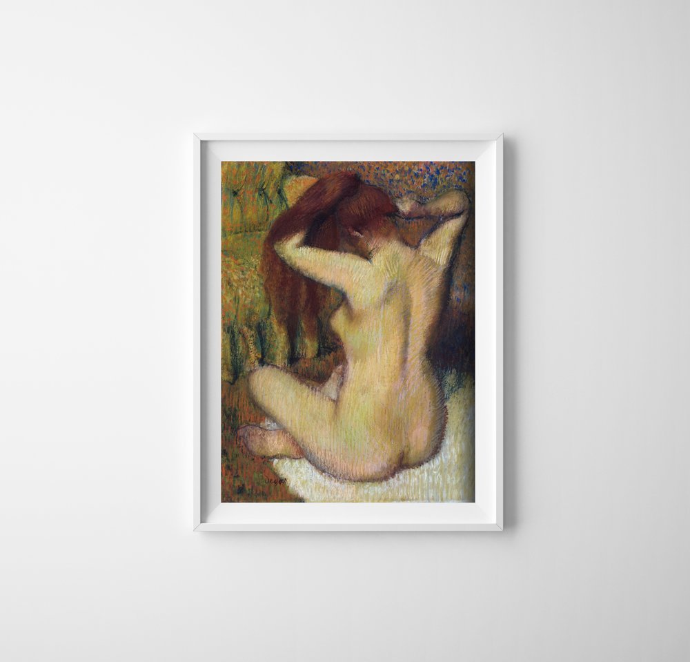 Plakat do pokoju Degas Kobieta czesająca włosy