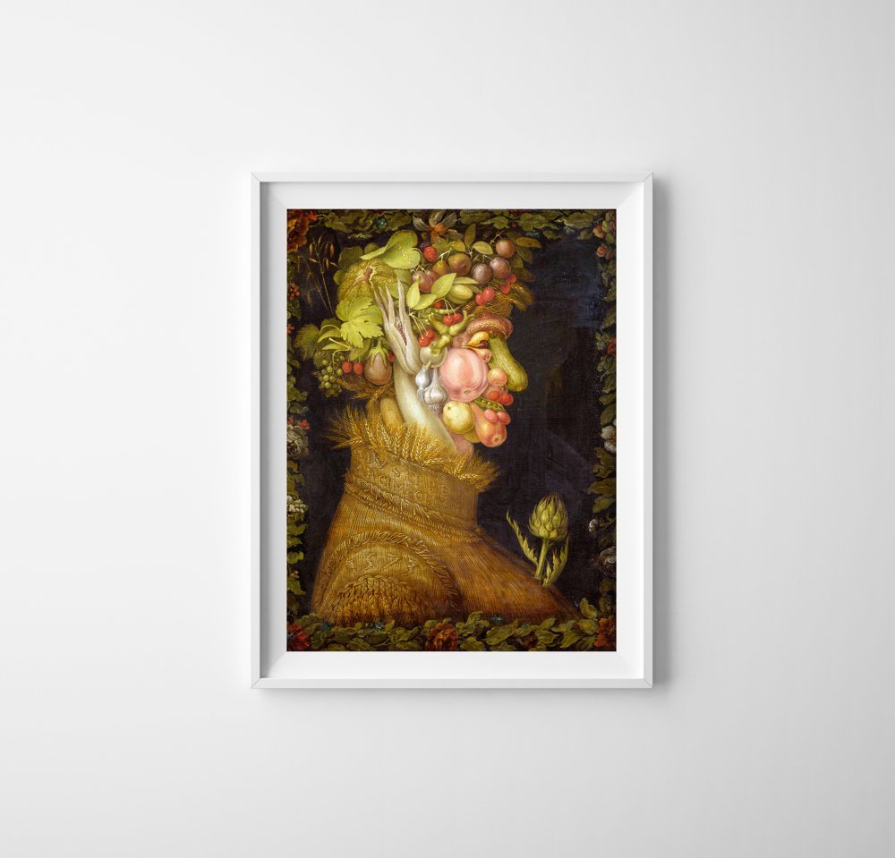 Plakat w stylu retro Lato G Arcimboldo