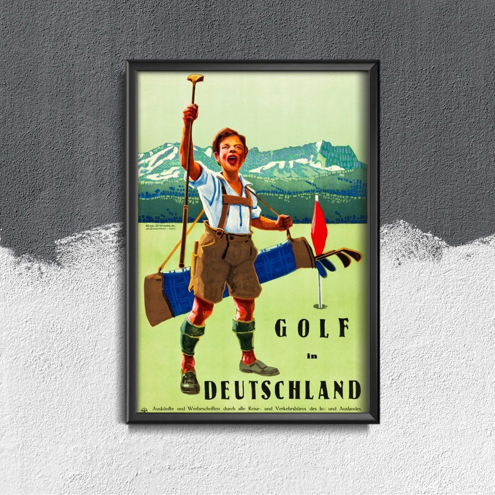 Plakat vintage do salonu Niemcy Golf