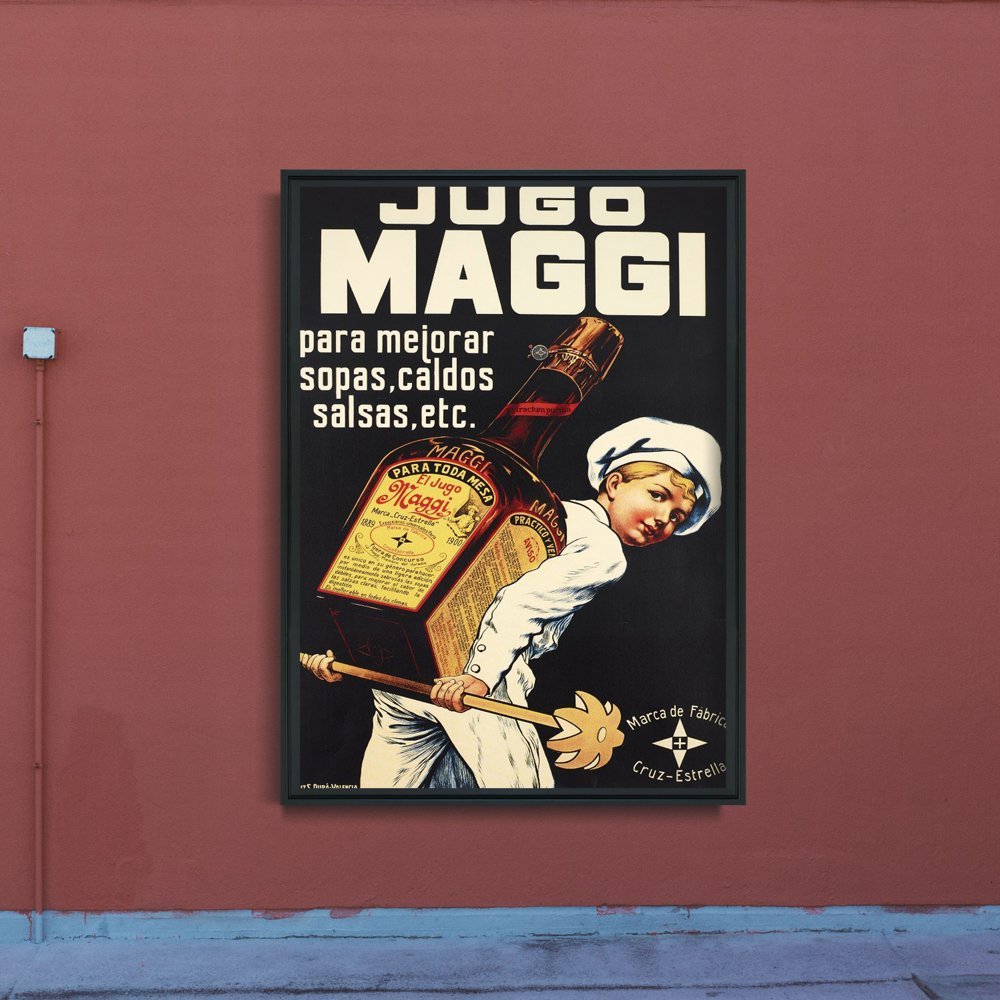 Plakat vintage Vintage sos przyprawowy Maggi Print