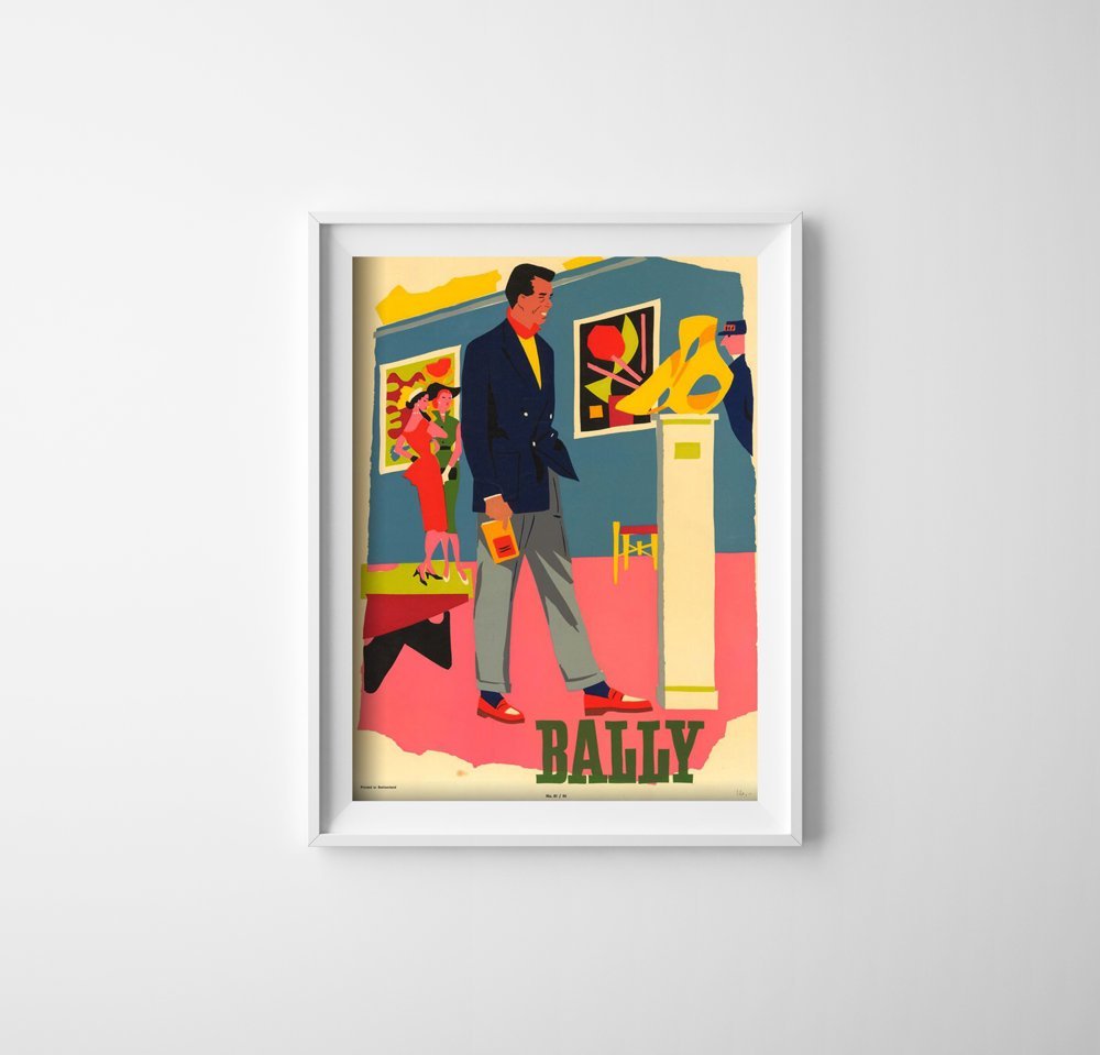 Retro plakat Reklama obuwia Bally