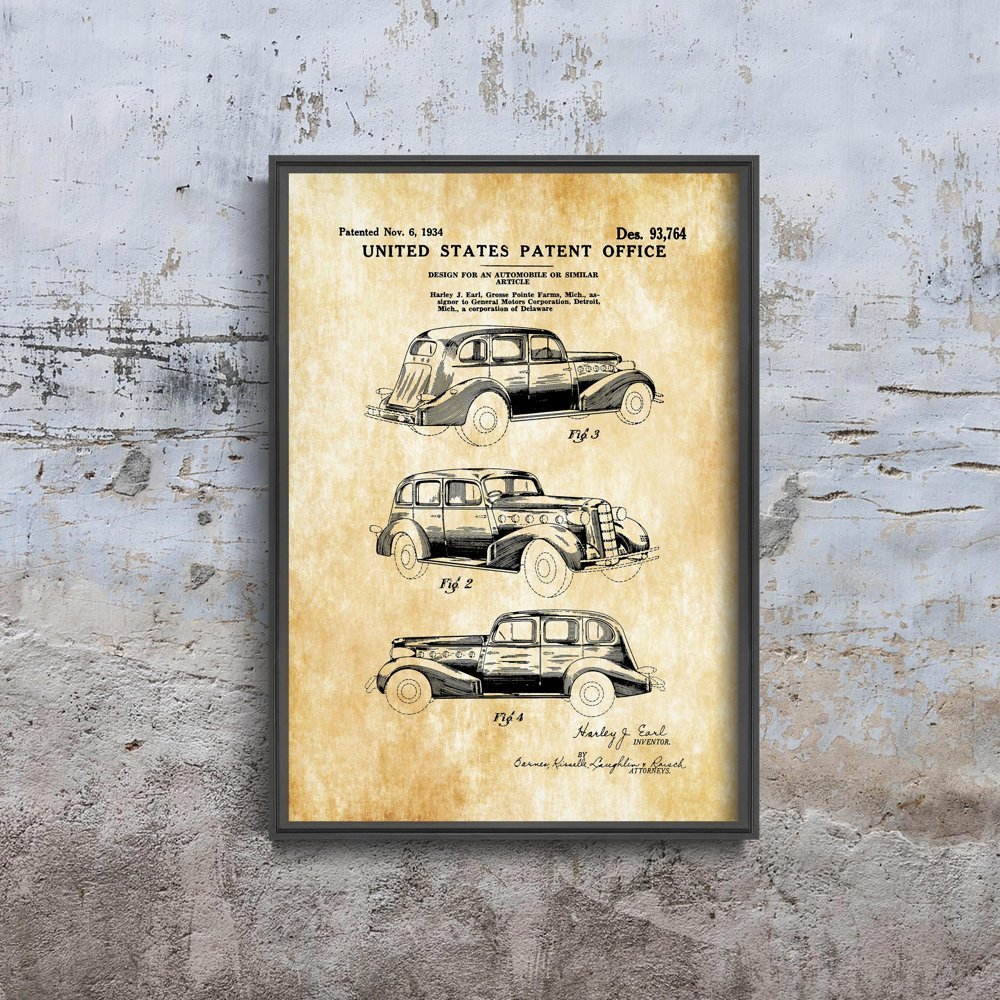 Plakat w stylu retro Patent LaSalle Automobile