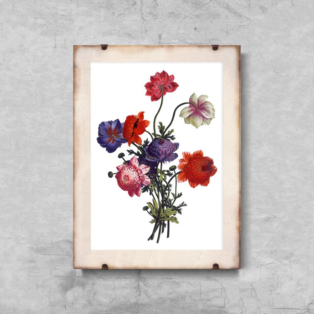 Plakat w stylu vintage Bukiet kwiatowy