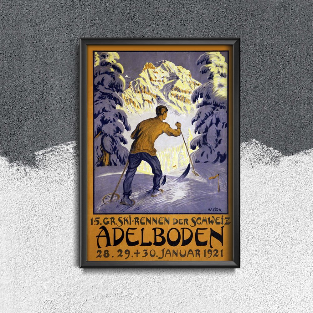 Plakat na ścianę Adelboden Szwajcaria