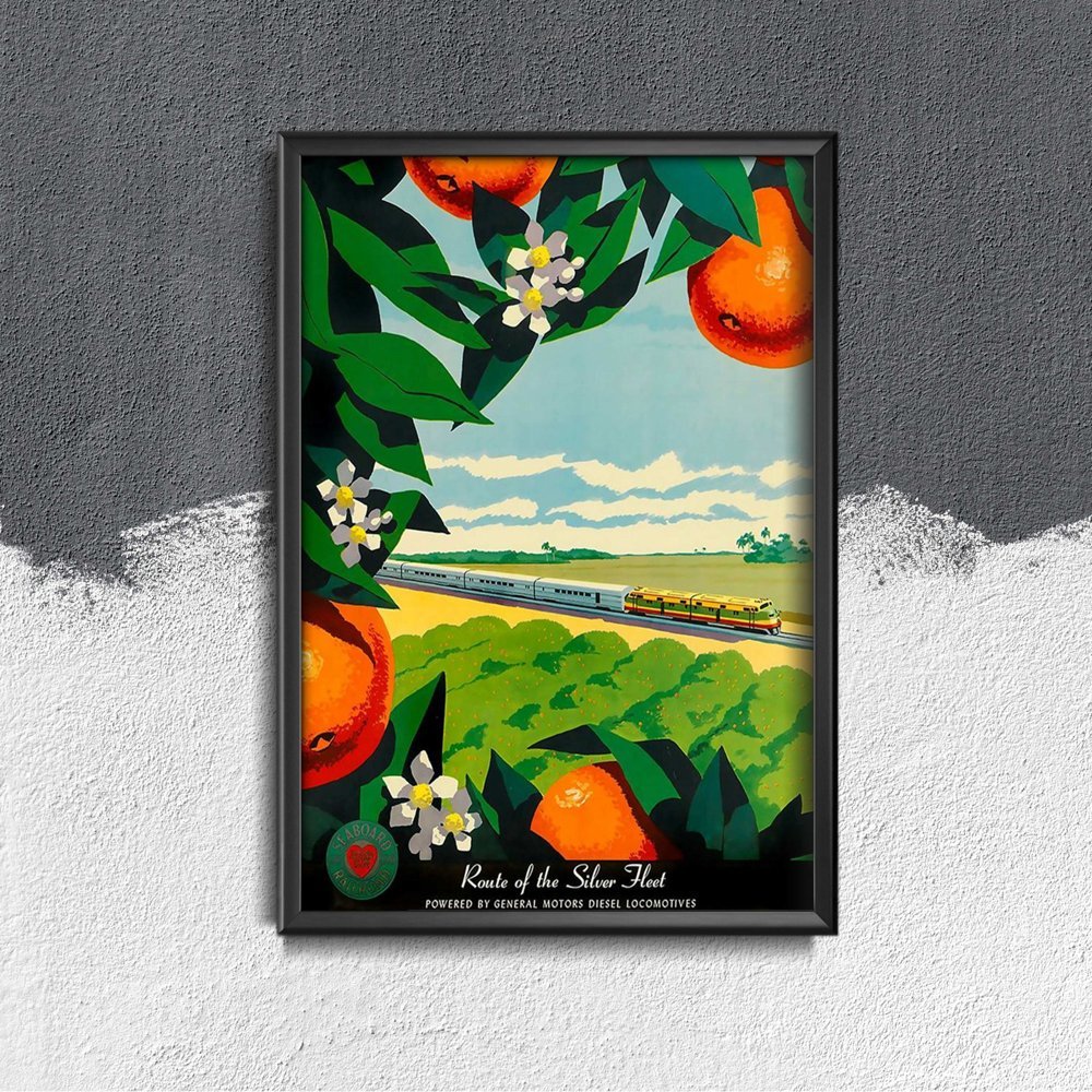 Plakat w stylu retro Trasa Srebrnej Floty