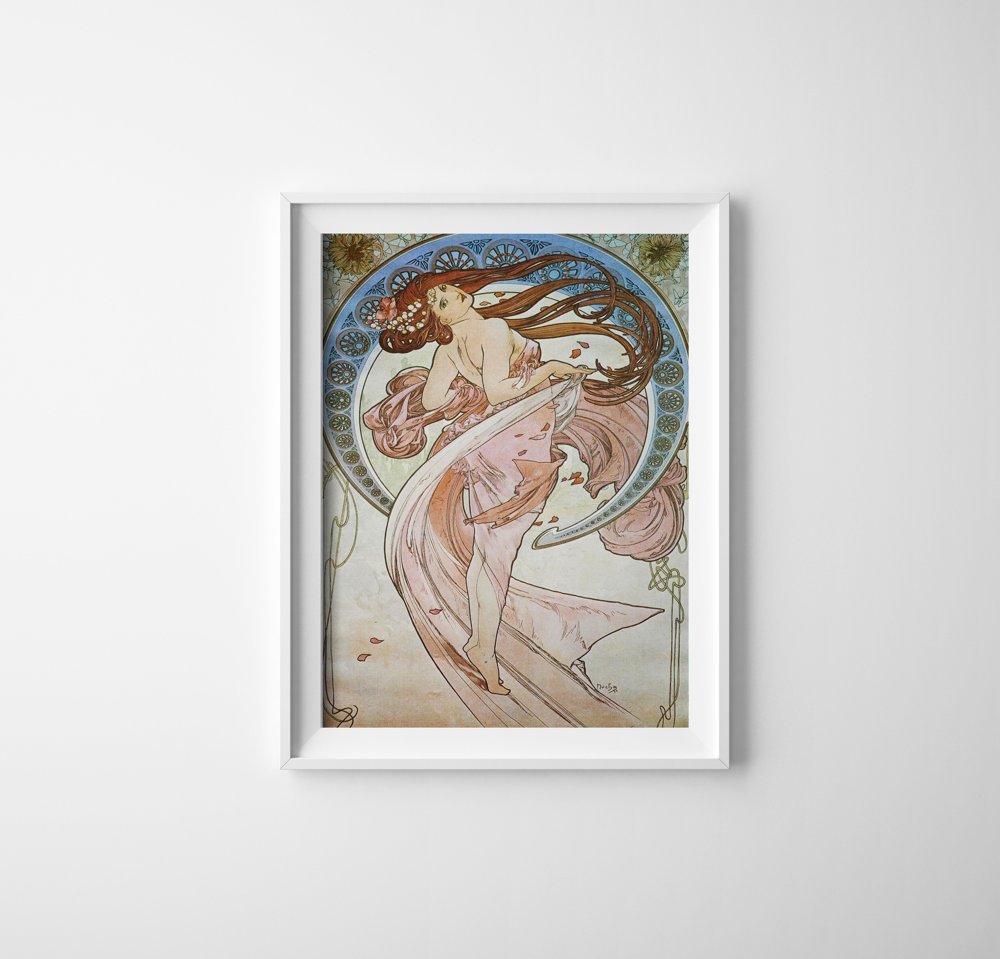 Plakat retro Taniec Alphonse Mucha
