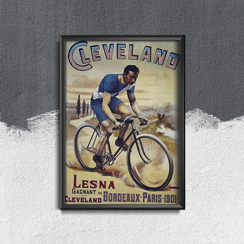 Plakat w stylu retro Plakat reklamowy Clement Cycles