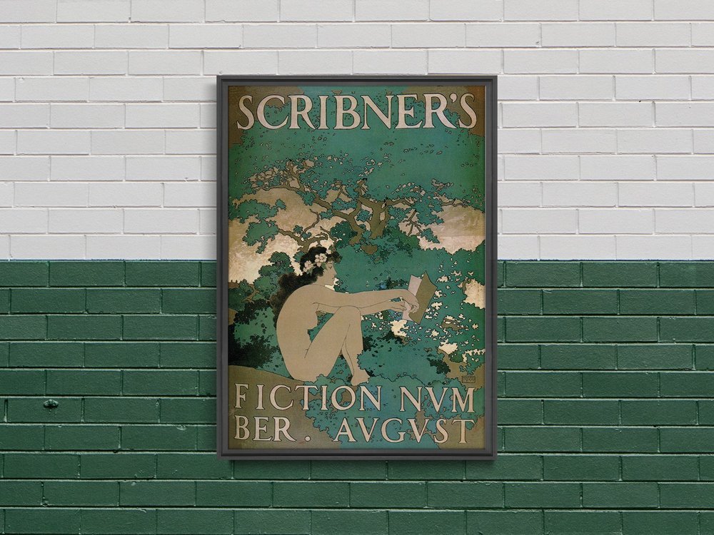 Plakat Vintage Scribners Ilość Fiction