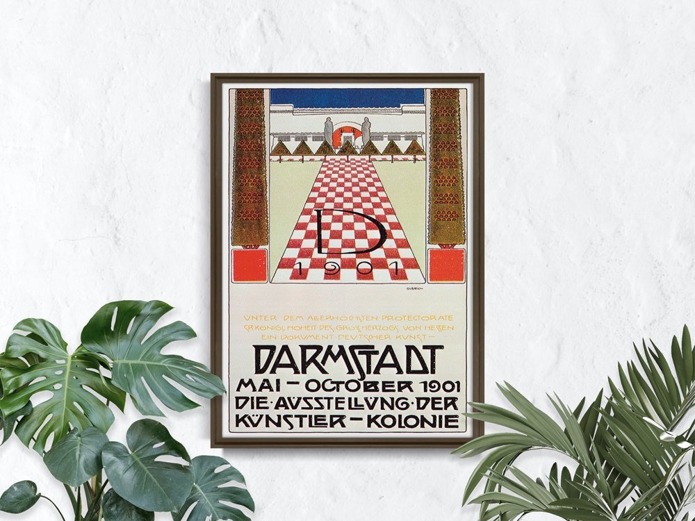 Plakat Vintage Ein Dokument deutscher Kunst Darmstadt wystawa II