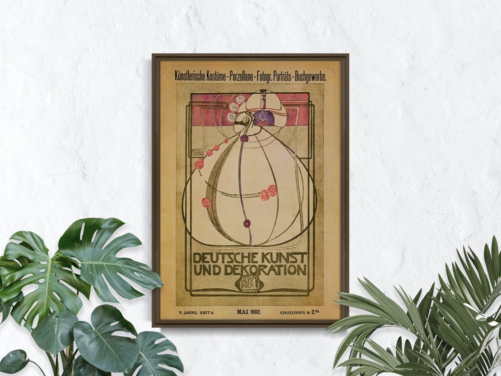 Plakat Vintage Deutsche Kunst und Dekoration