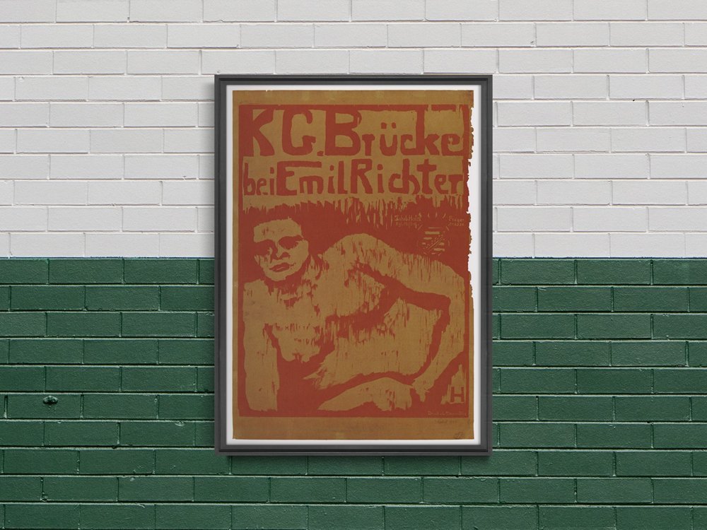 Plakat Vintage Die Brücke wystawa