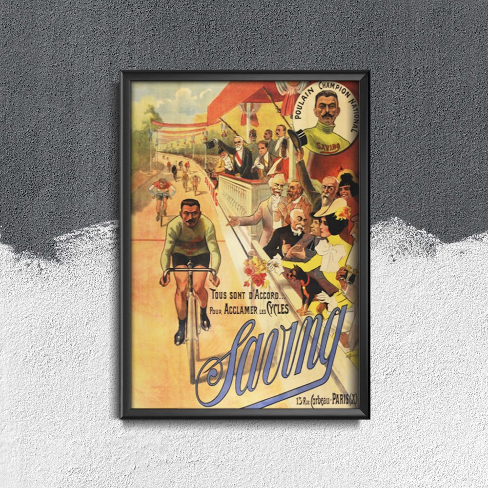 Plakat vintage do salonu Vintage Bike Print